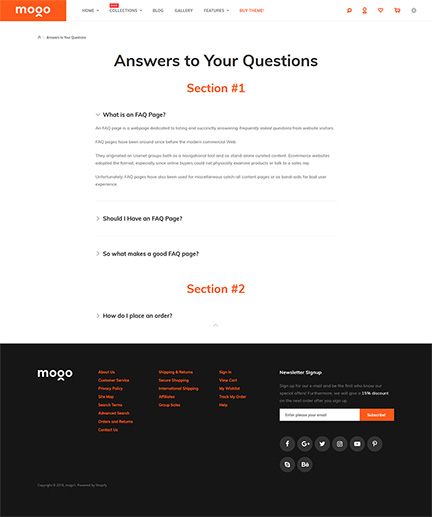 Answers to Your Questions Page
